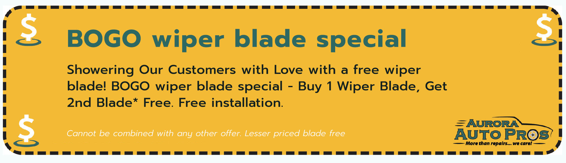 BOGO Wiper Blade Special