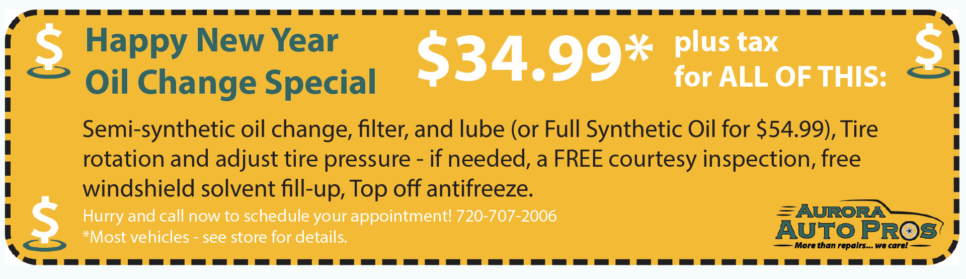 New Year Oil Change Special