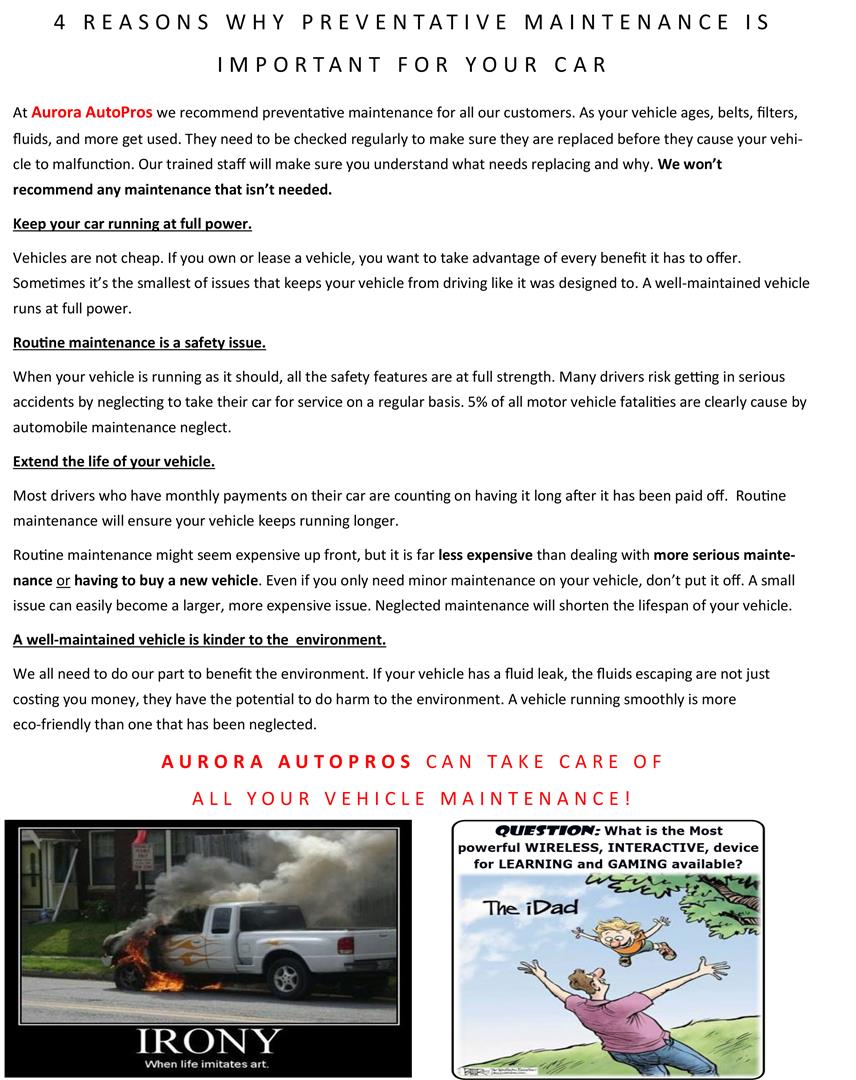 June Newsletter 2021 | Aurora AutoPros